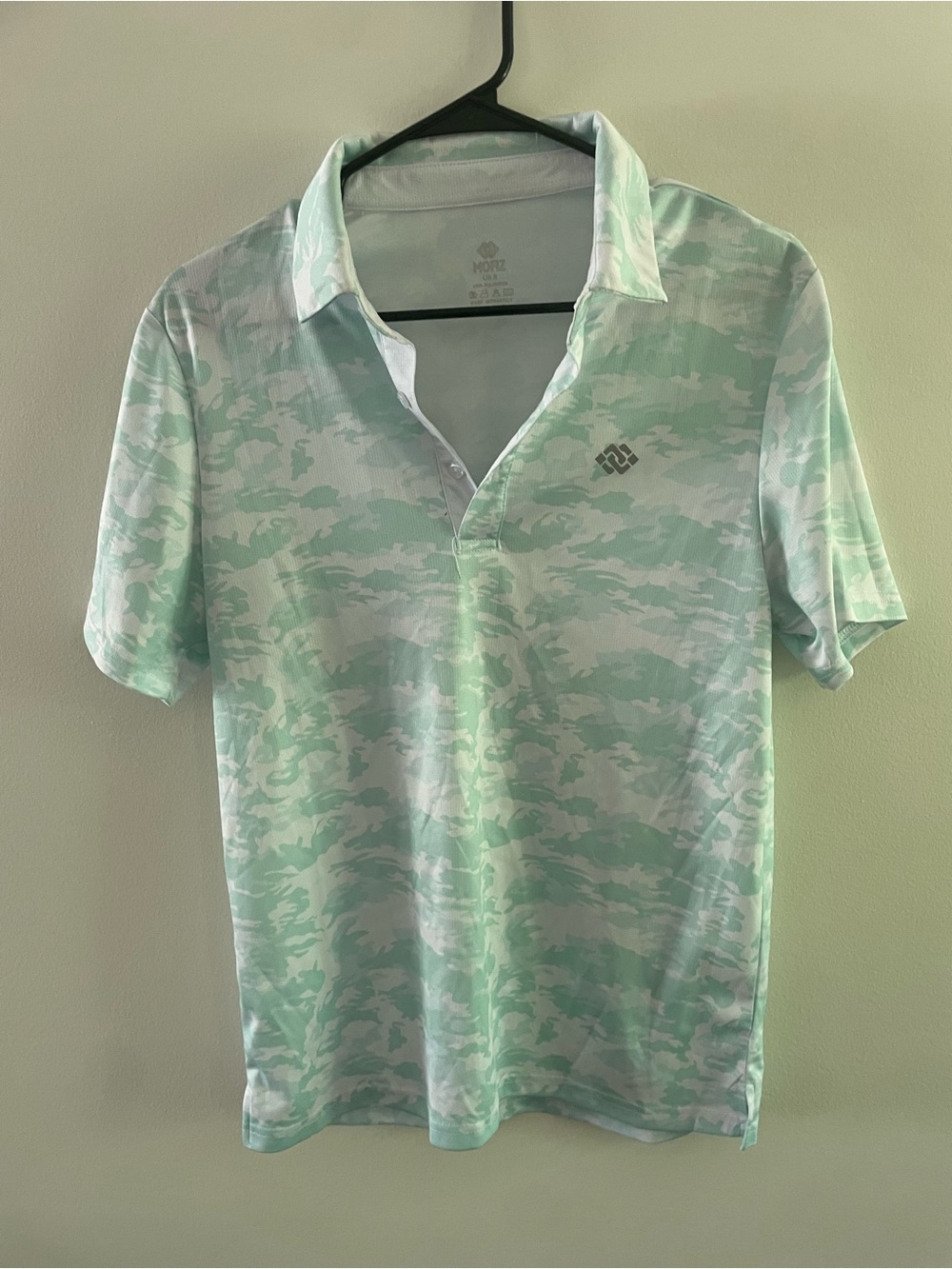 Men’s Mint Camo Performance Polo Shirt